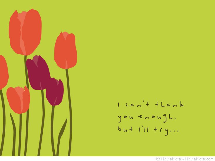 Haute Note Lookbook - Bloom - Tulips - Can't thank you enough | HauteNote.com