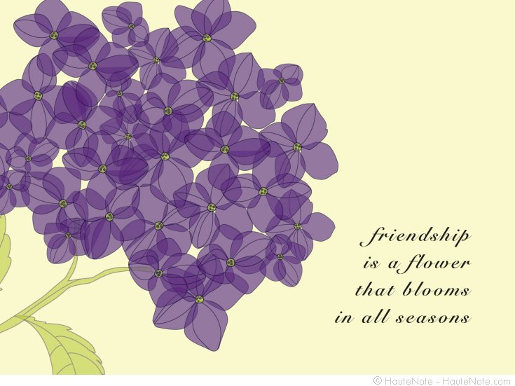 Haute Note Lookbook - Branches - Hydrangea - friendship is a flower | HauteNote.com