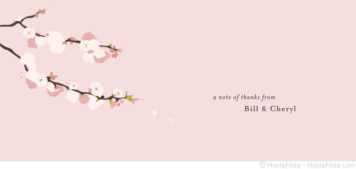 Haute Note Lookbook - Branches - Cherry Blossom - a note of thanks | HauteNote.com