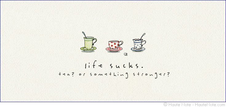 Haute Note Lookbook - Celebrate - Cups - life sucks | HauteNote.com