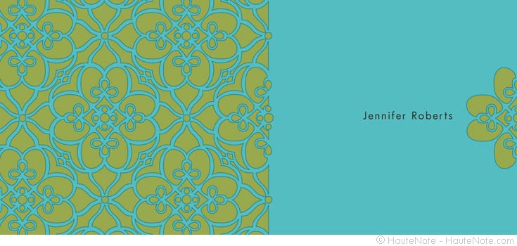 Haute Note Lookbook - Kaleidoscope - Green Blue - Personalized Stationery | HauteNote.com