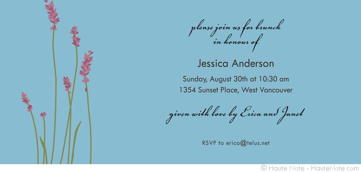 Haute Note Lookbook - Branches Two - Lavender - Please join us for brunch... | HauteNote.com