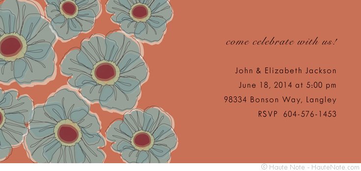 Haute Note Lookbook - Poppies - Blue Poppies - Come celebrate with us | HauteNote.com