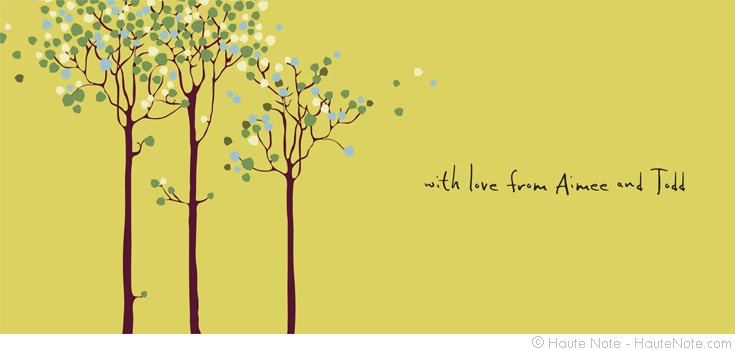 Haute Note Lookbook - Trees - Eucalyptus - With love from | HauteNote.com