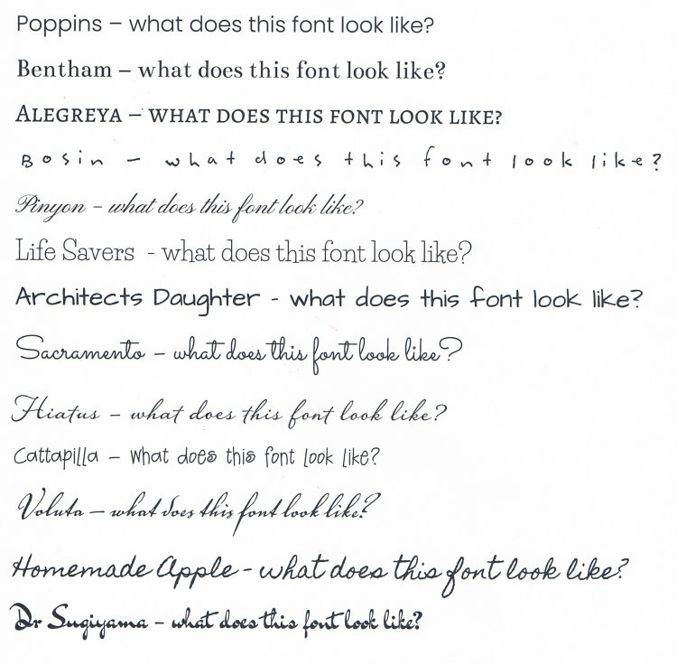 Haute Note Font Style Samples - HauteNote.com